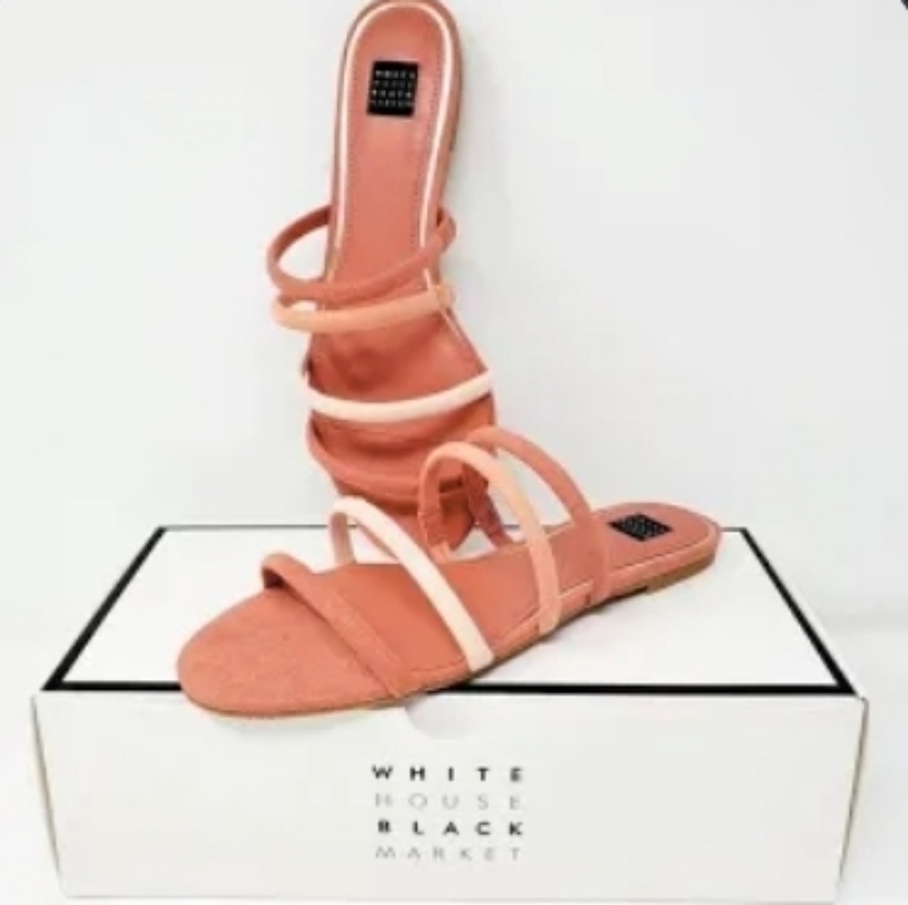 White House Black Market Strappy Slides